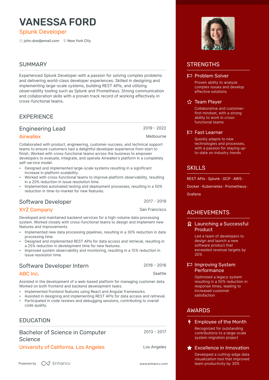 5 Splunk Developer Resume Examples & Guide for 2023