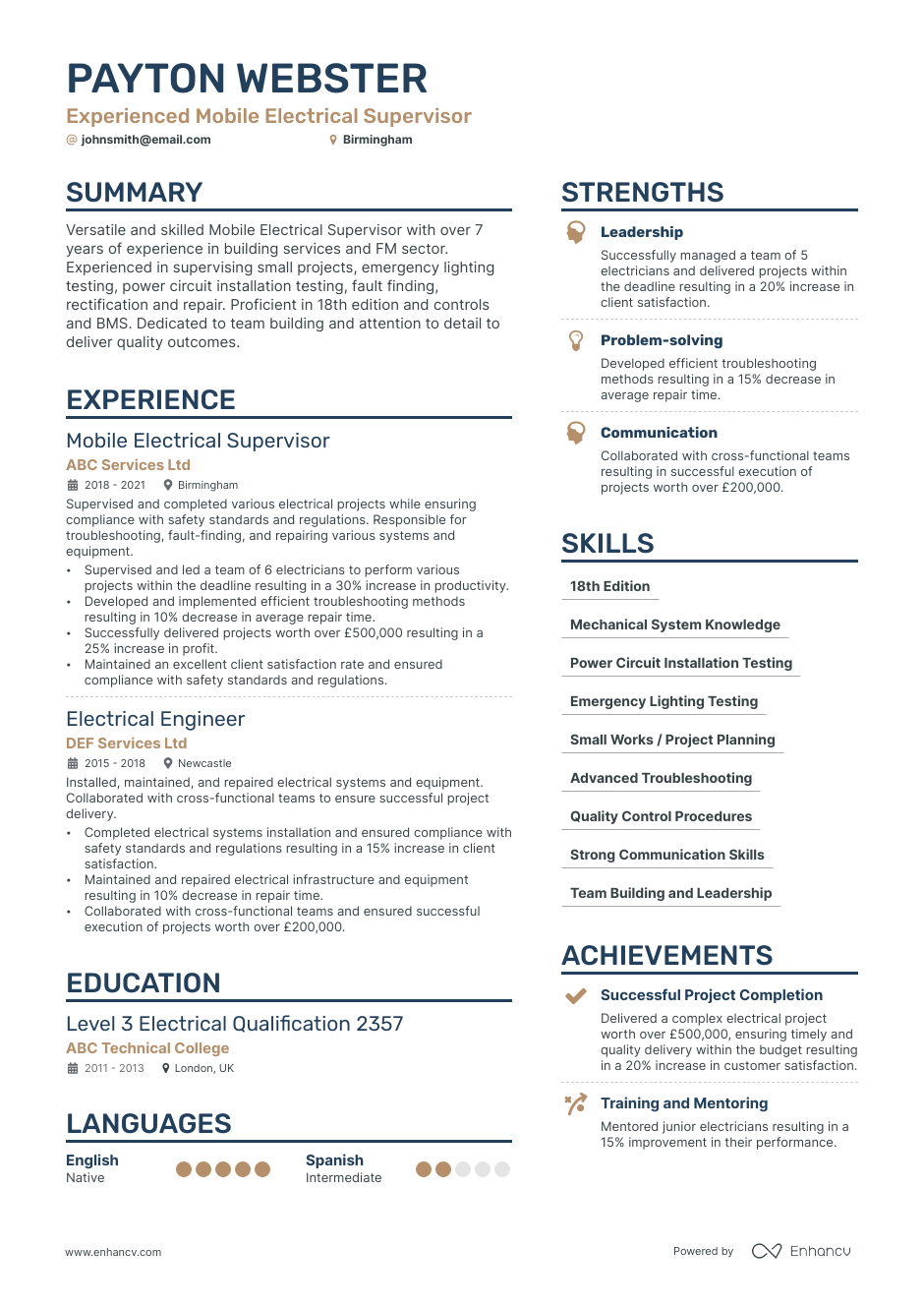 3 Supervisor CV Examples For 2023