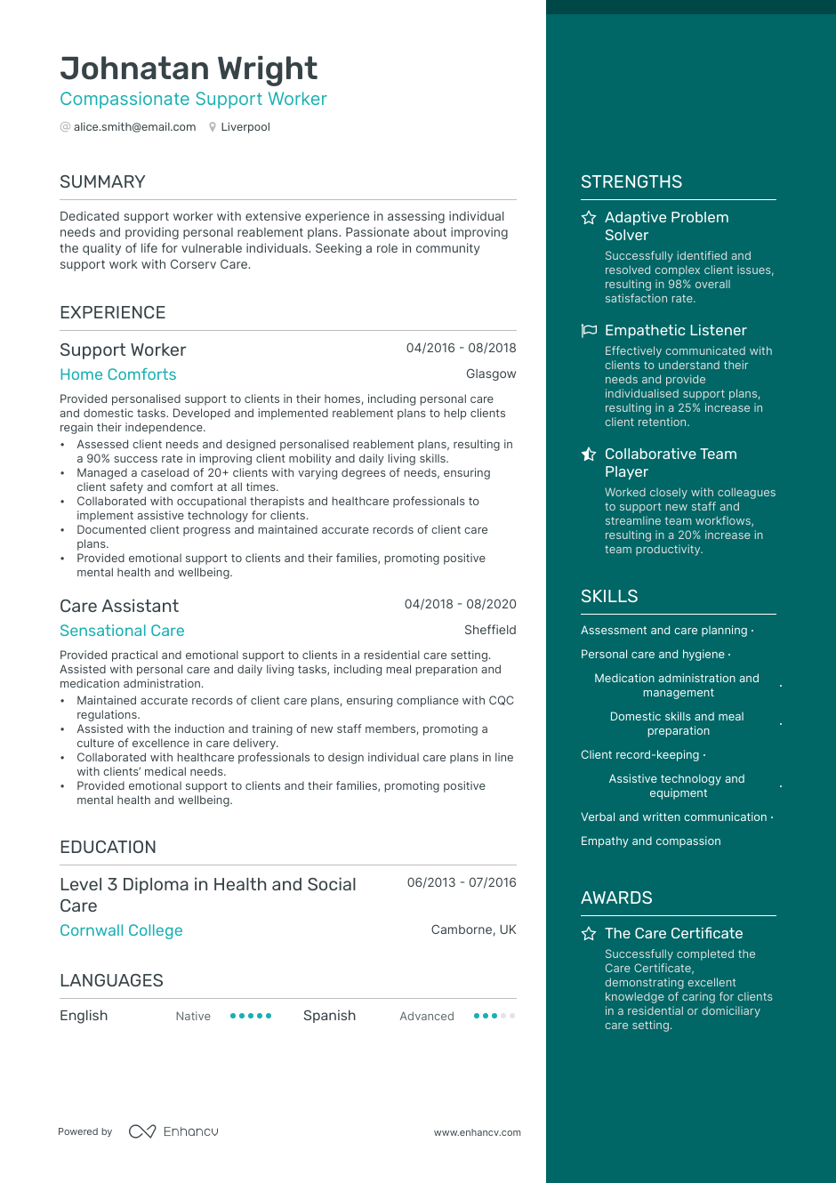 3 Support Worker CV Examples For 2023