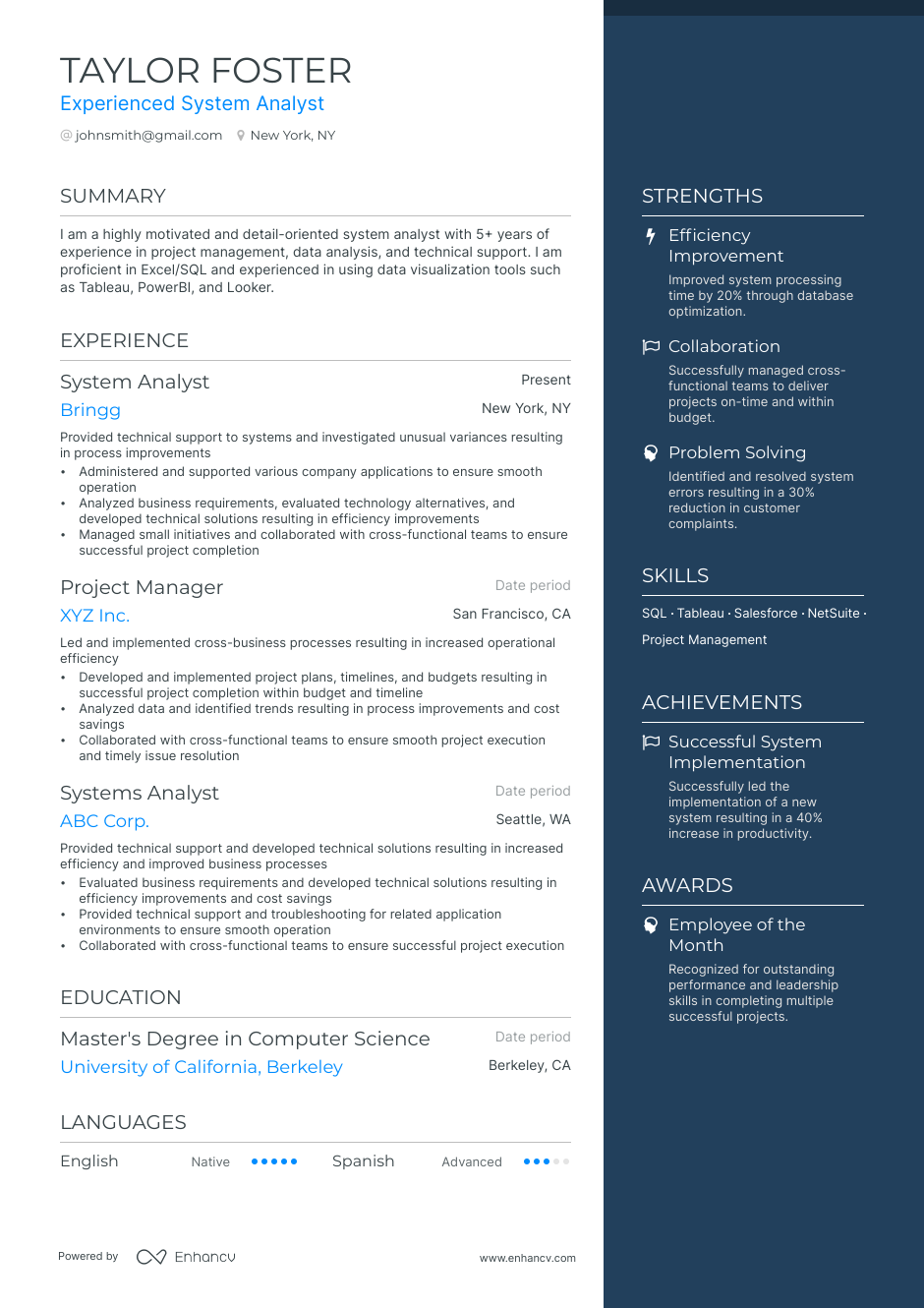 5 System Analyst Resume Examples And Guide For 2023 5776