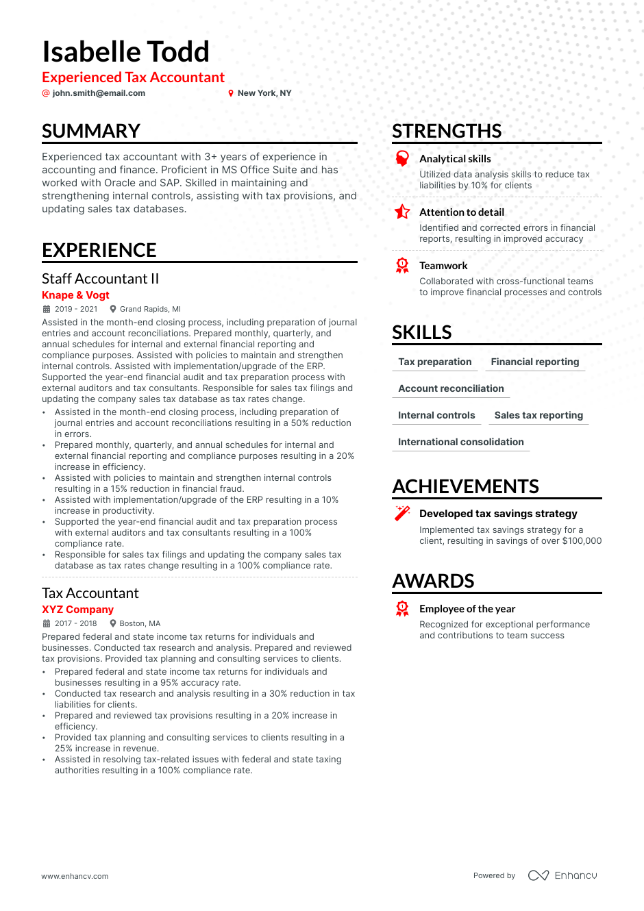 5 Tax Accountant Resume Examples Guide For 2023