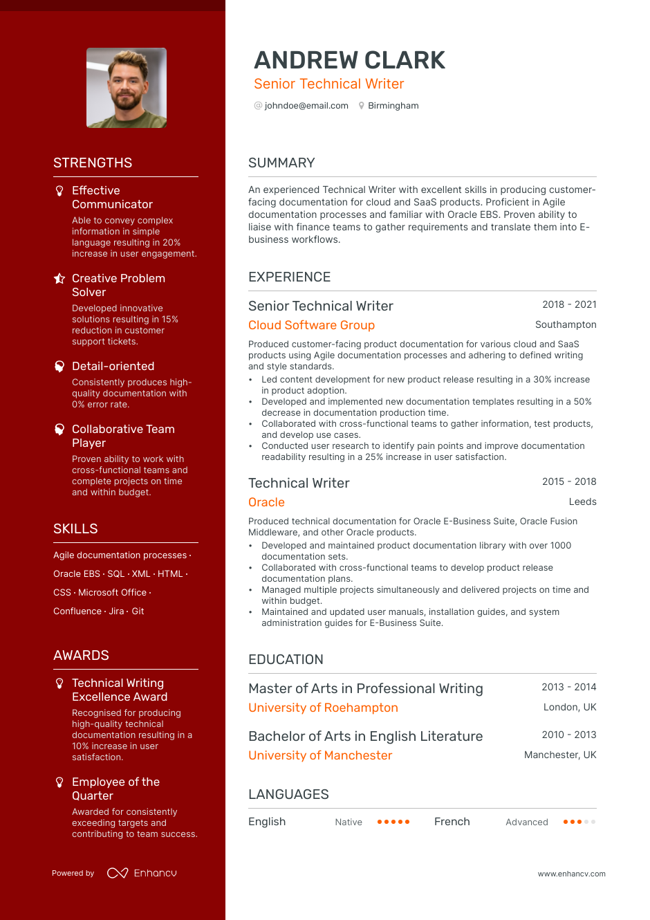 3 Technical Writer CV Examples for 2023