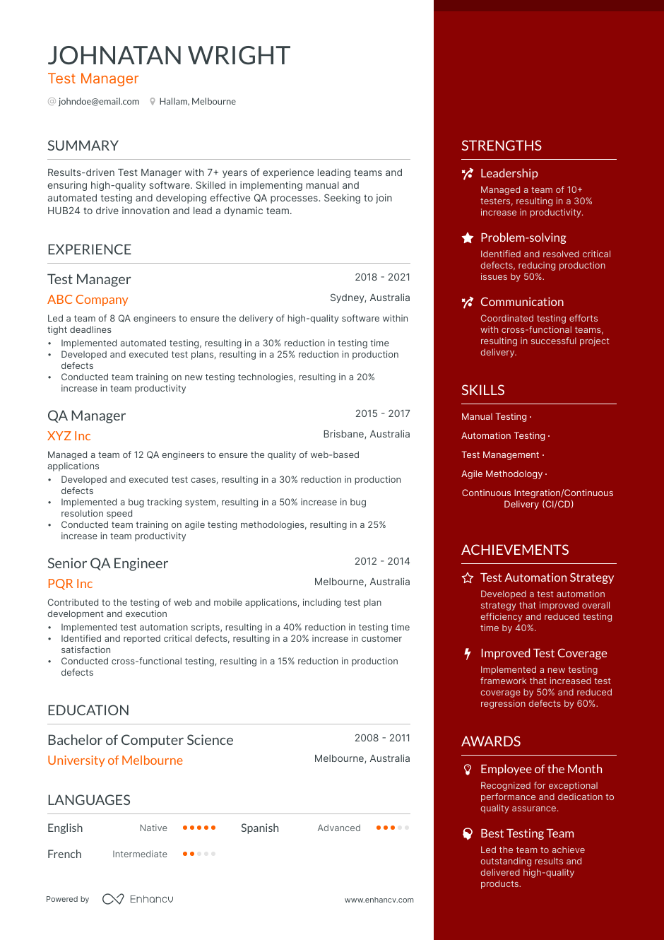 5 Test Manager Resume Examples & Guide for 2023