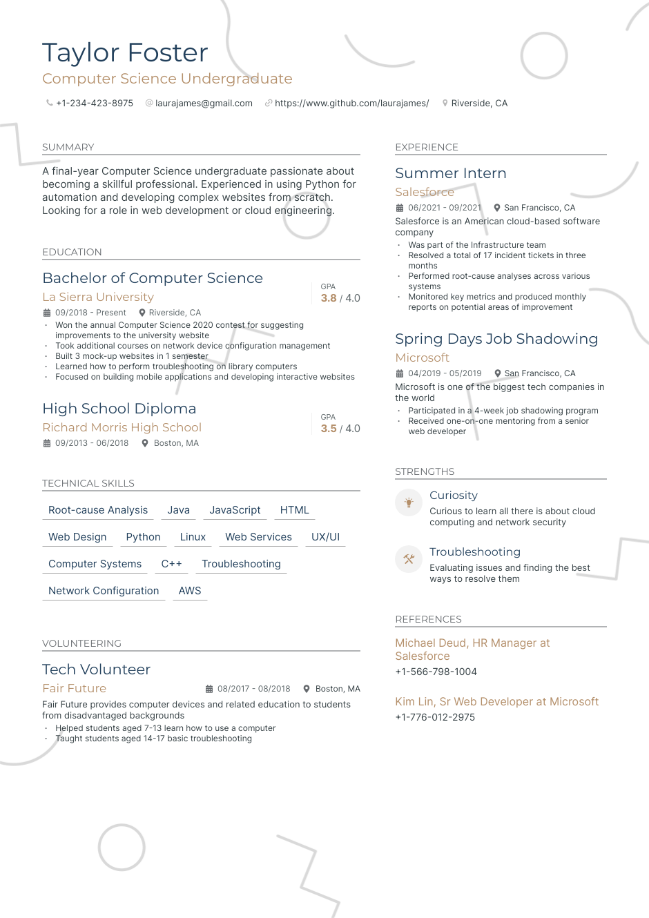 5 Undergraduate Resume Examples Guide For 2023