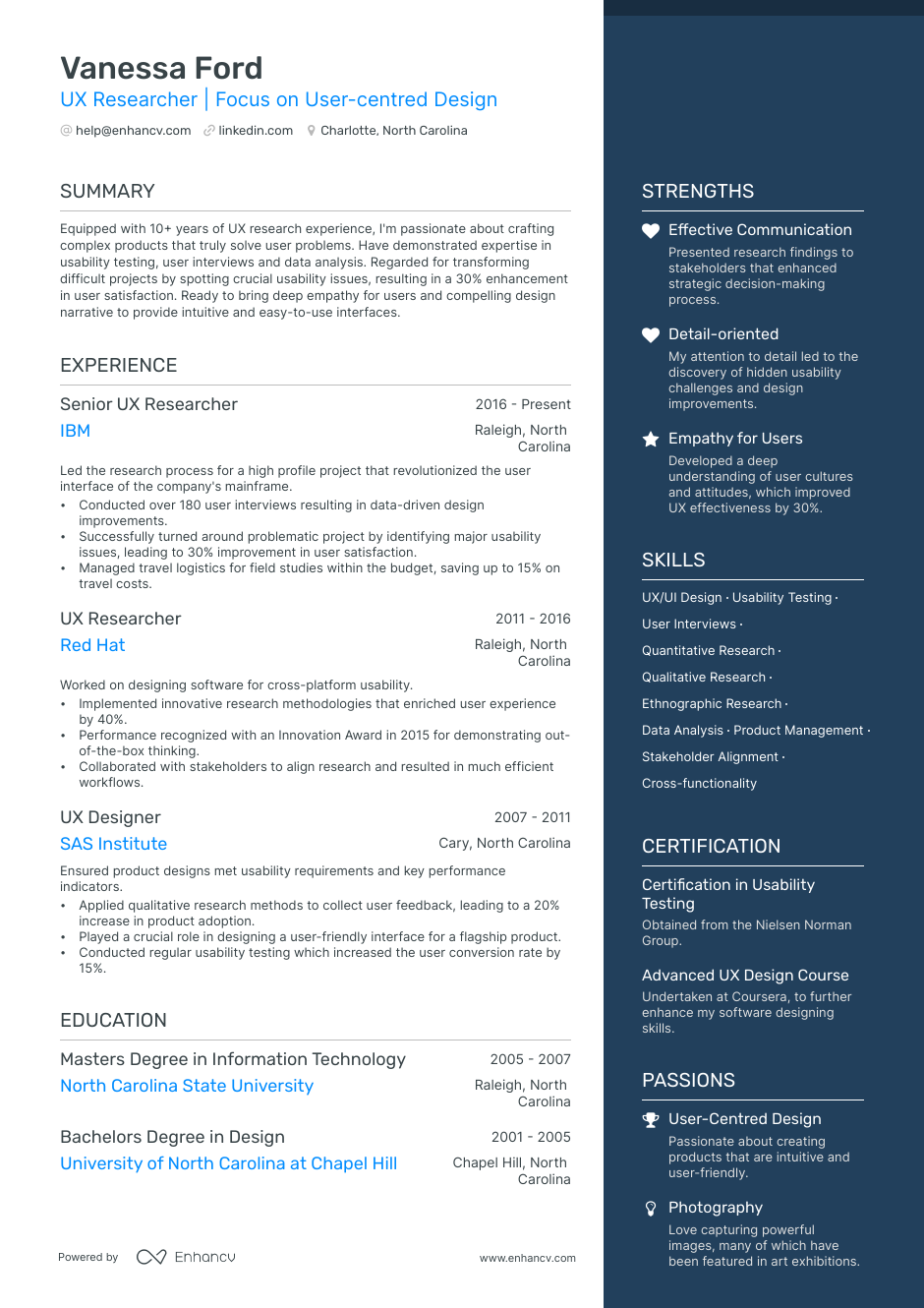 5 Ux Researcher Resume Examples And Guide For 2023 3968