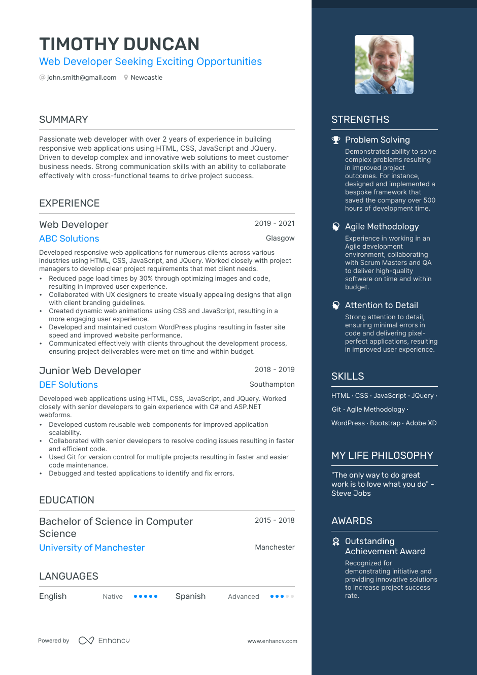 3 Web Developer CV Examples For 2023