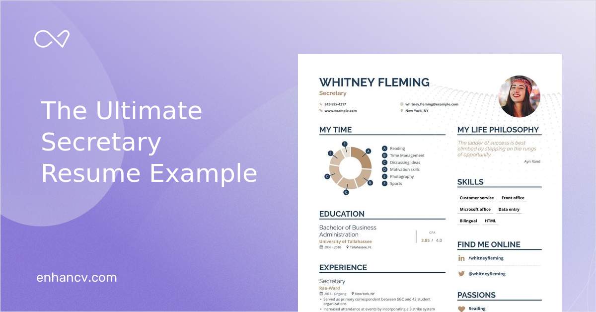 5 Secretary Resume Examples Guide For 2024   Secretary Resume 527cb65f71 