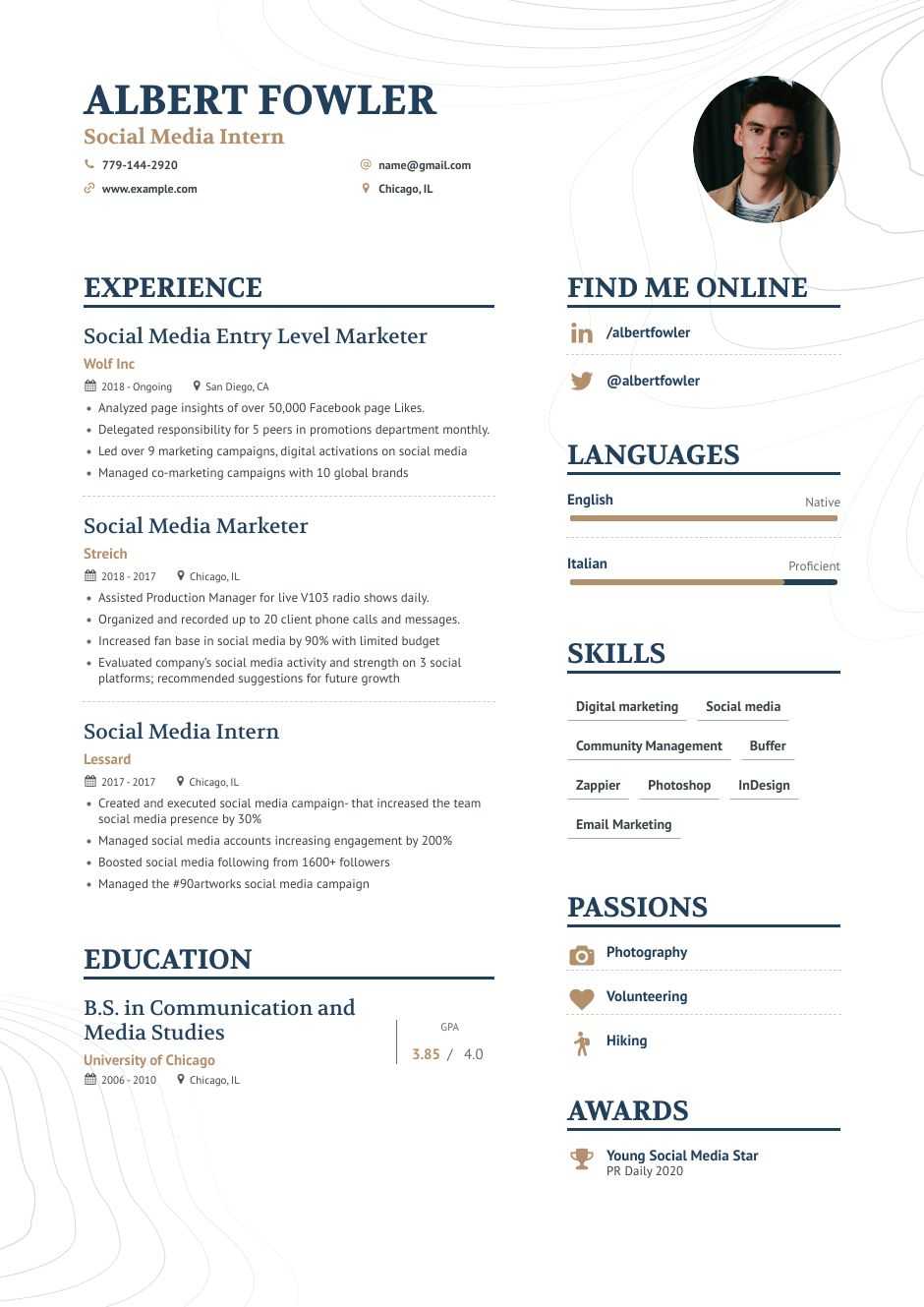 media-resume-template