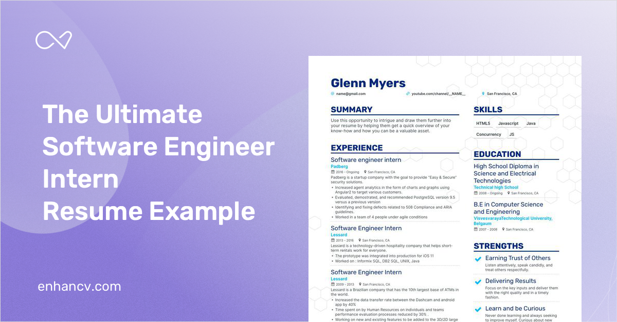 5 Software Engineer Intern Resume Examples & Guide for 2023